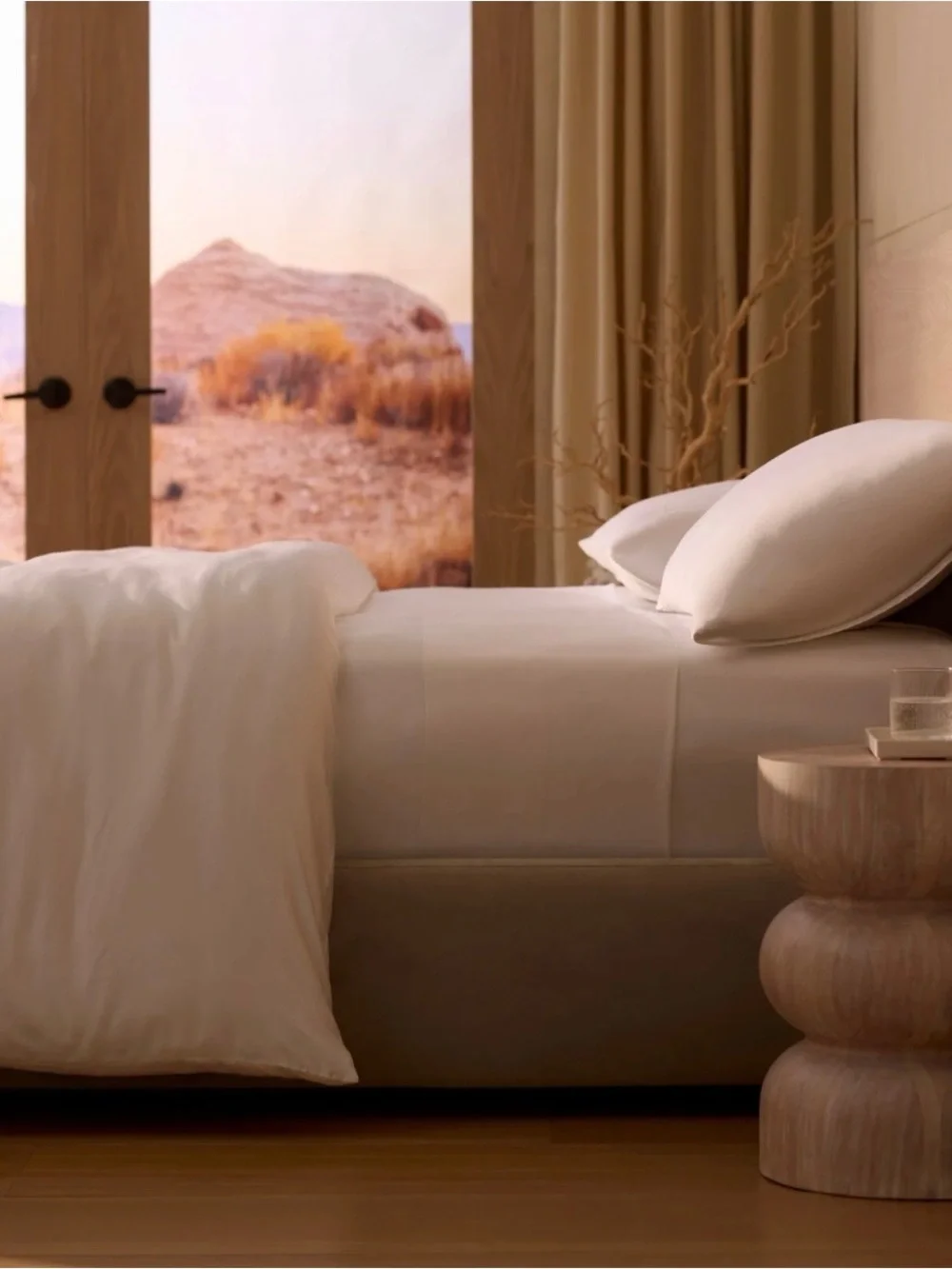 Cozy Earth Premium White Bed Sheet and Pillowcase Set - Soft Bamboo.